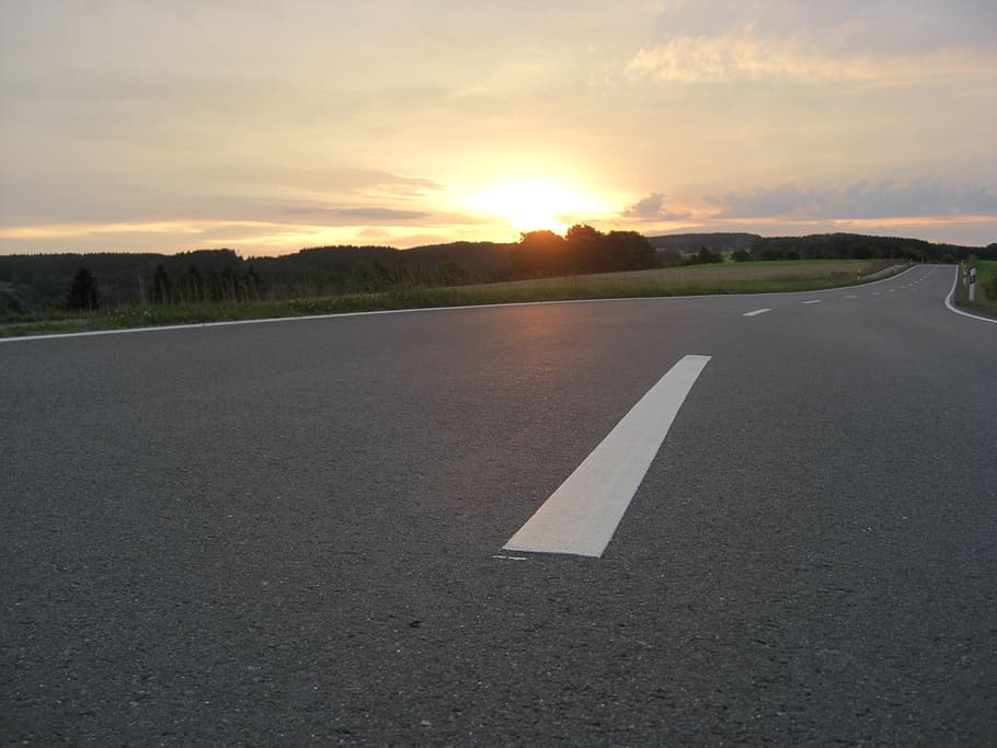 germany, marienheide, klosterstraße, sunset, sky, road, symbol HD wallpaper