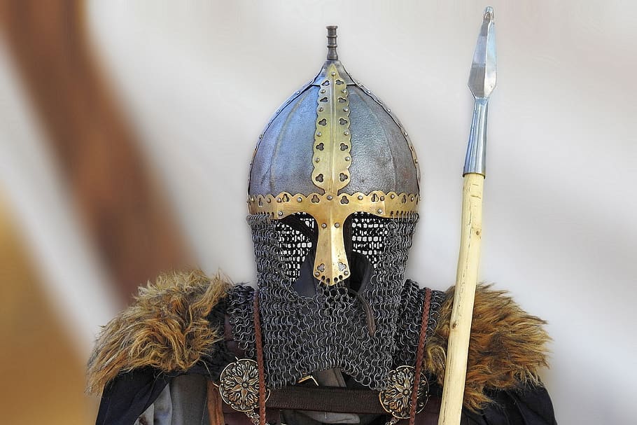 armor, knight, metal, weapon, spear, religion, hanging, belief, HD wallpaper