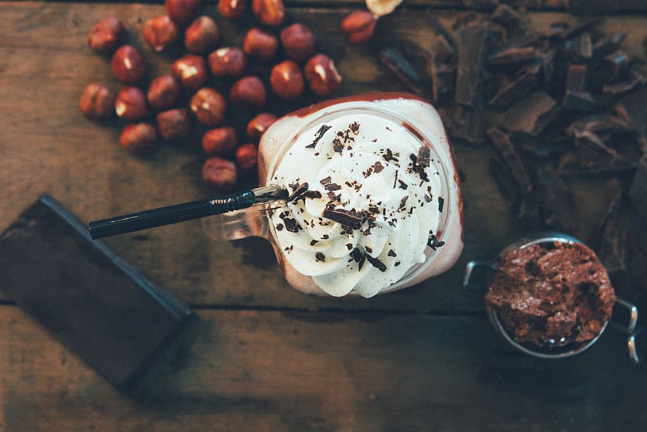 Cup Of Drink, beverage, chocolate, container, delicious, shake HD wallpaper