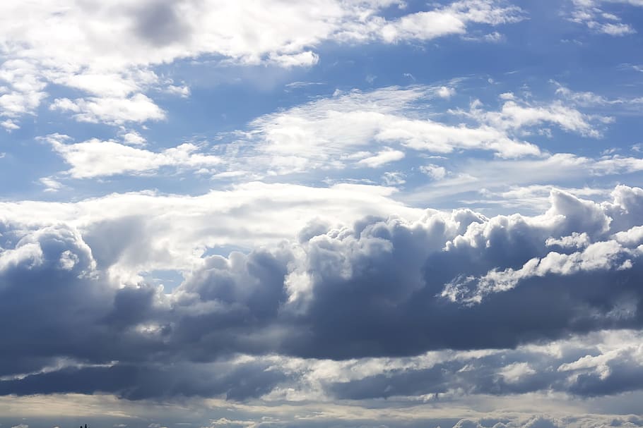 air, atmosphere, background, beautiful, blue, blue-sky, bright HD wallpaper