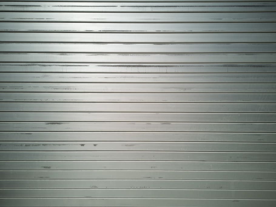 Grey Gate, aluminum, closed, detail, metal, shutter, pattern HD wallpaper