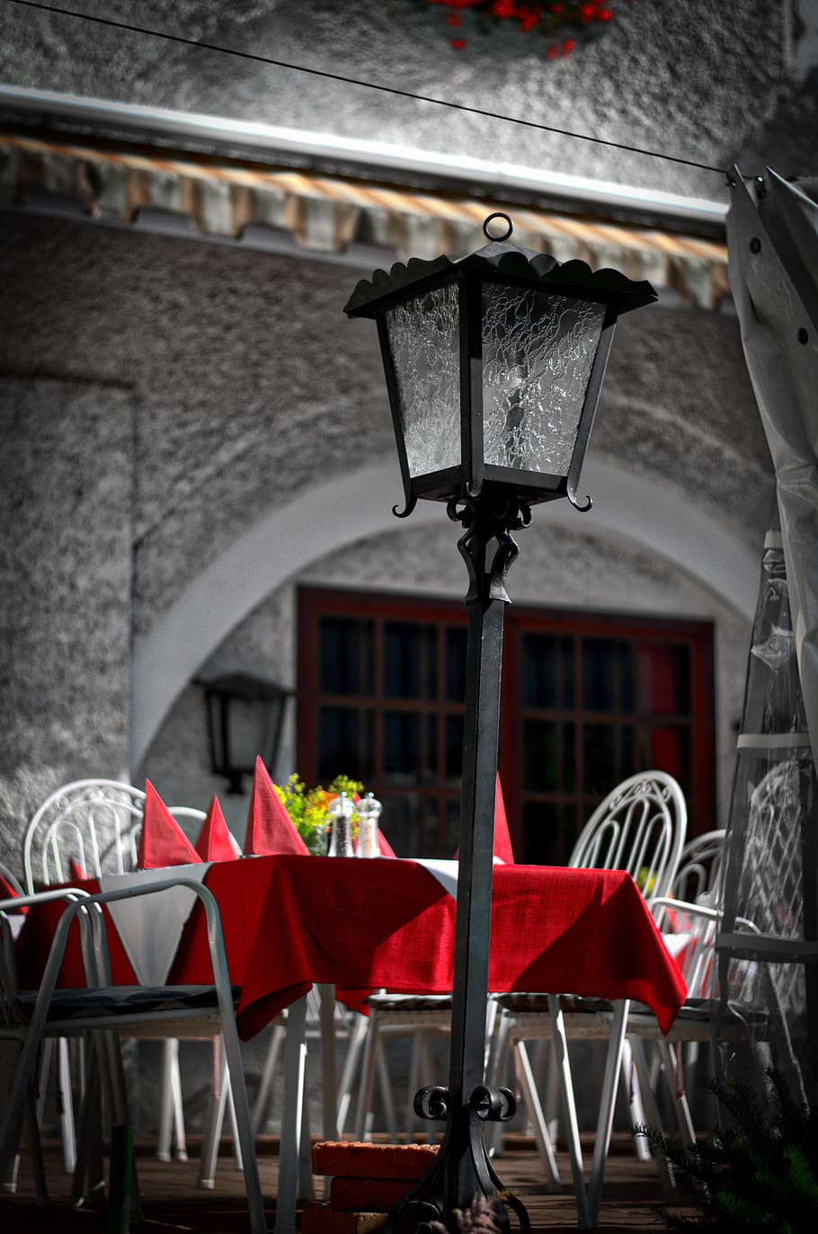 lamp, table, wedding, outdoors, chair, bridal, red, architecture HD wallpaper