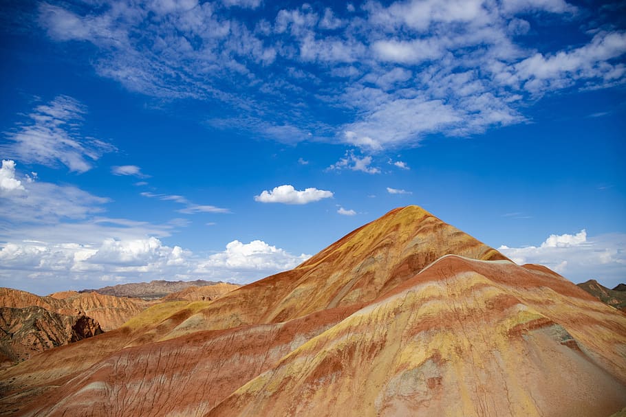 danxia, yadan, canyon, earth, landscape, zhangye, mountain HD wallpaper