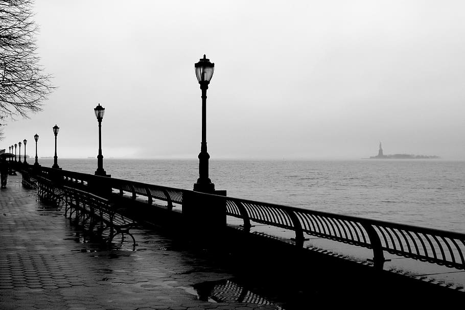 water, street light, sky, lighting equipment, architecture HD wallpaper