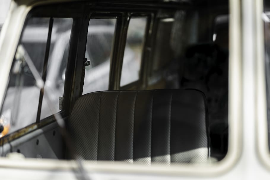 empty vehicle, vw, vwvan, volkswagen, vintage, car, car seat HD wallpaper