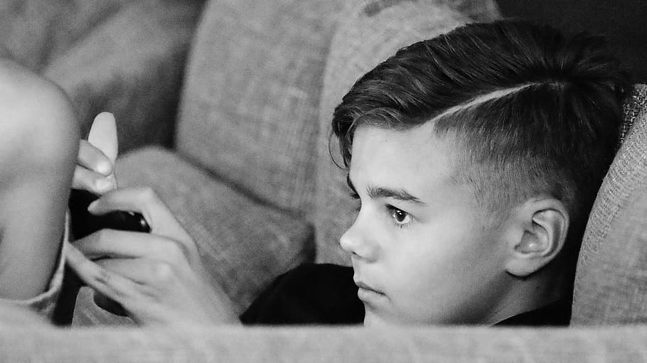 human, portrait, child, mobile, focus, childhood, headshot HD wallpaper