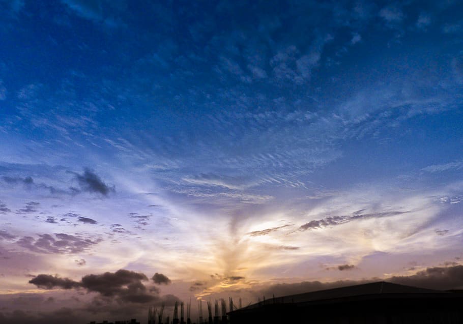 nature, outdoors, sky, cloud, weather, dawn, red sky, dusk HD wallpaper