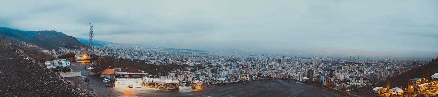 iran, bame tehran, mountain, cloudy, view from above, تهران HD wallpaper