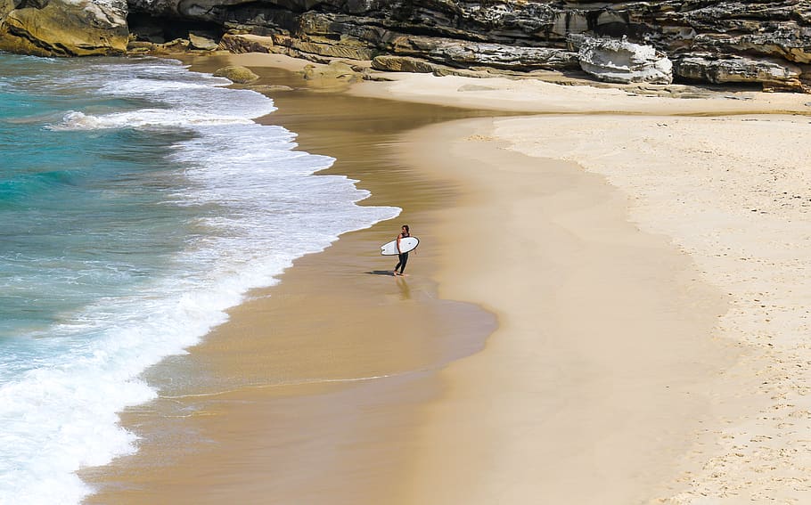 water, sea, beach, land, motion, sport, sand, day, surfing HD wallpaper