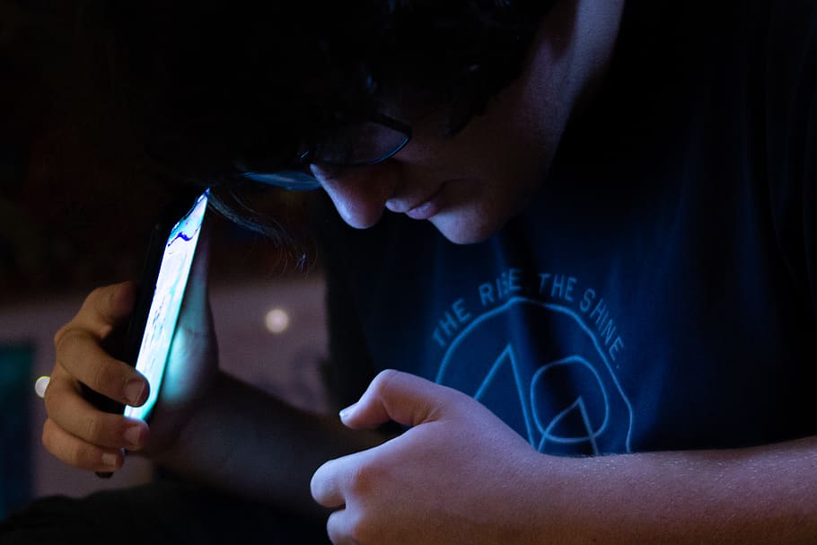 man using smartphone looking at his hands, electronics, mobile phone HD wallpaper