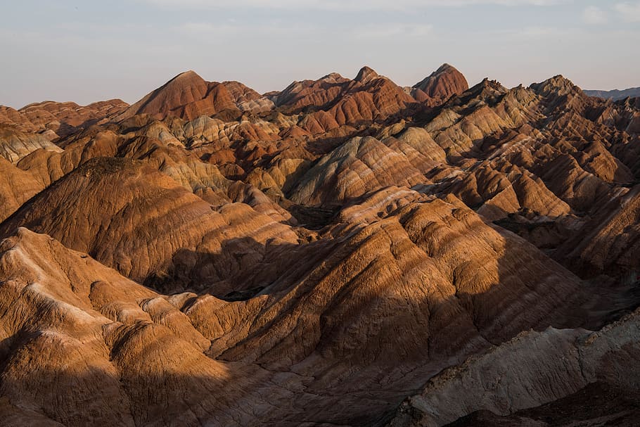 the scenery, danxia, rock, rock - object, scenics - nature HD wallpaper
