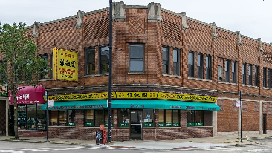 brown store, united states, peking mandarin restaurant, office building HD wallpaper