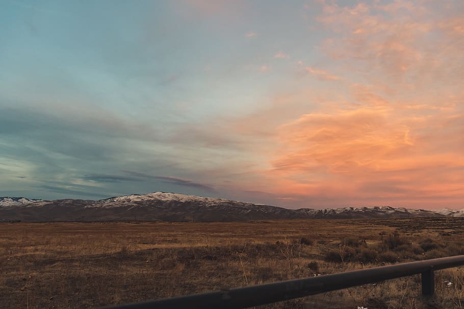 White Clouds over Mountain, dawn, daylight, field, grass, grassland HD wallpaper
