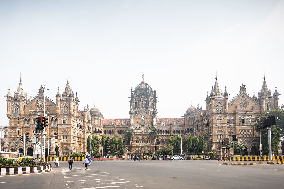 india, mumbai, bombay, train station, architecture, built structure