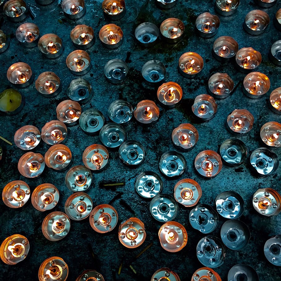 candle, lighting, backgrounds, large group of objects, full frame HD wallpaper