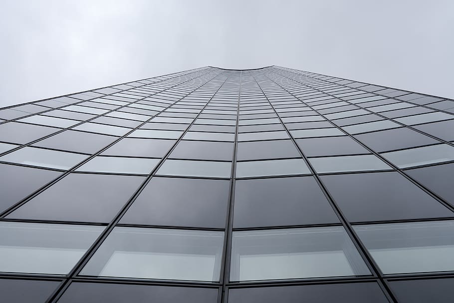 glass, window, path, narrow, curve, converging, architecture HD wallpaper