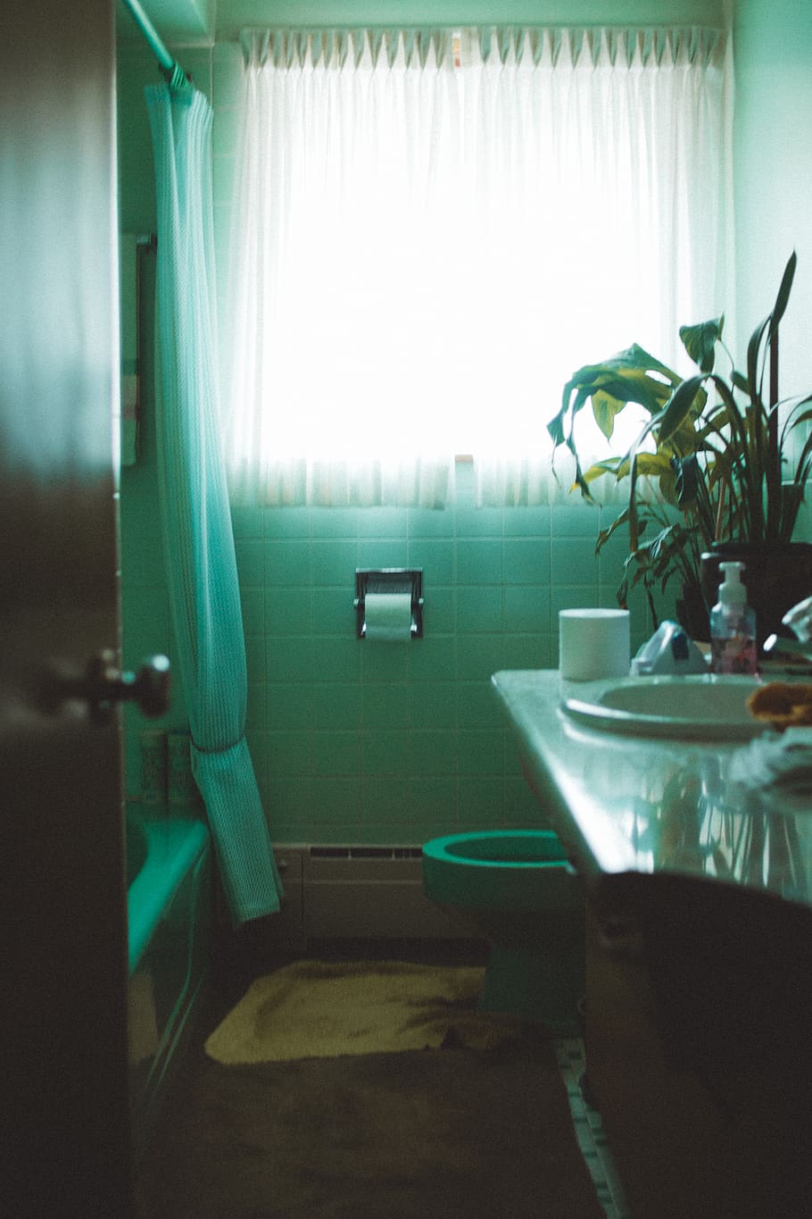 vacant bathroom, indoors, domestic room, absence, home interior HD wallpaper