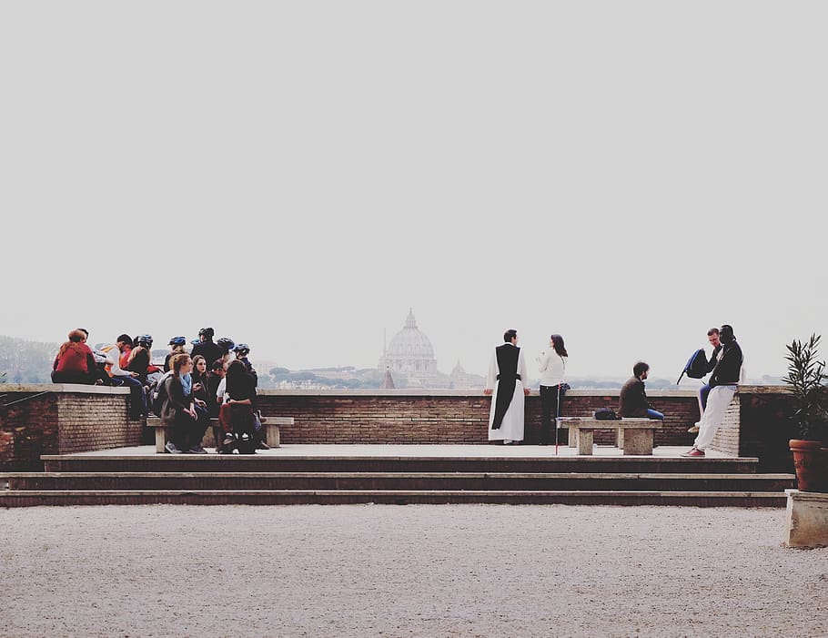 italy, rome, real people, group of people, copy space, architecture HD wallpaper