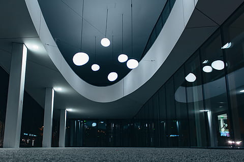 Photo of Ceiling Lights, architecture, building, ceiling lamp HD wallpaper
