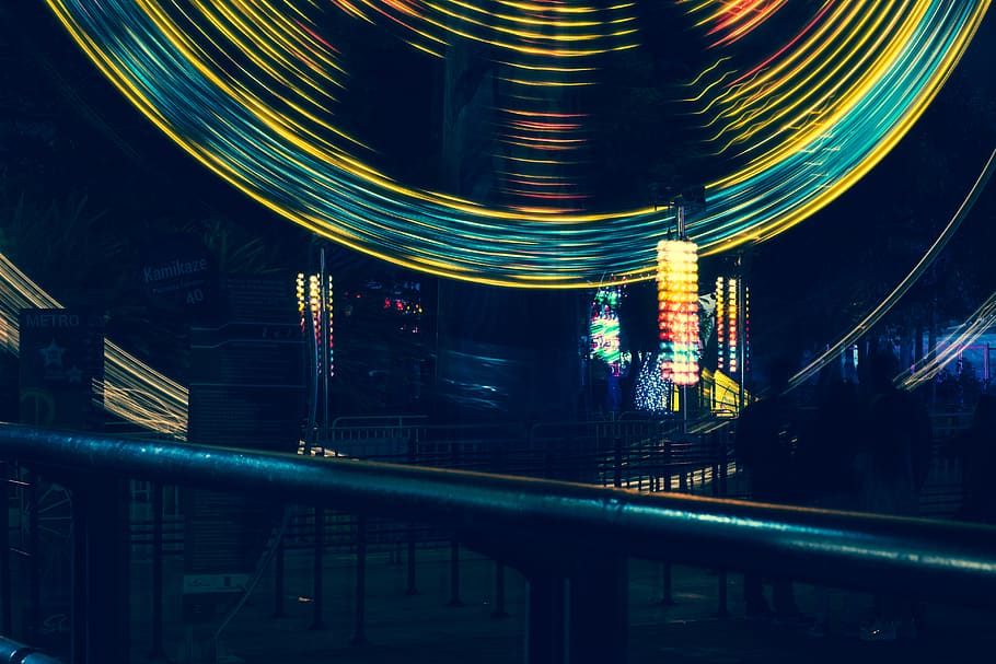 long exposure, lights, illuminated, architecture, built structure HD wallpaper