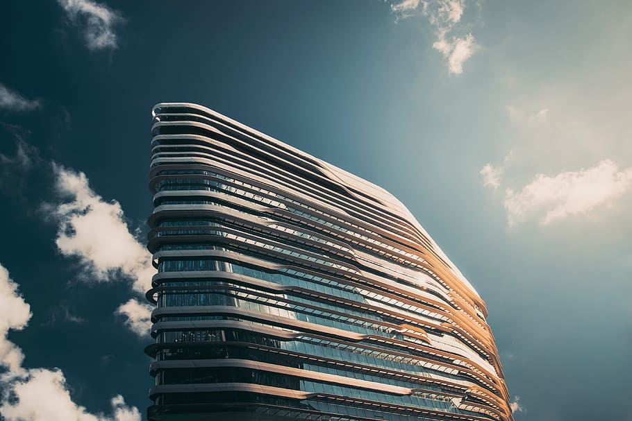 Hong Kong Building, architecture, sky, cloud - sky, building exterior HD wallpaper