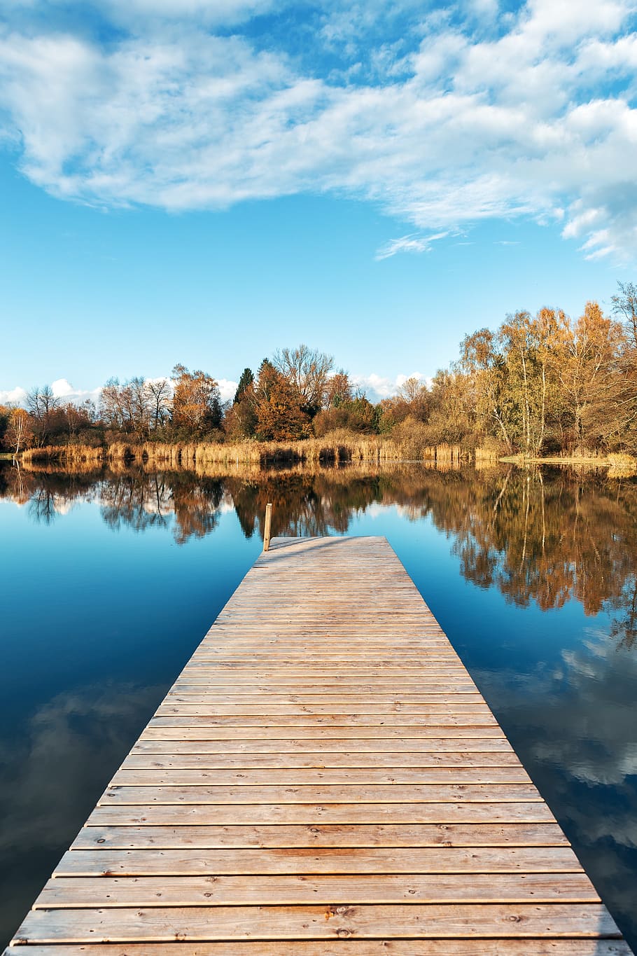 web, lake, sky, water, nature, mood, waters, rest, boardwalk HD wallpaper