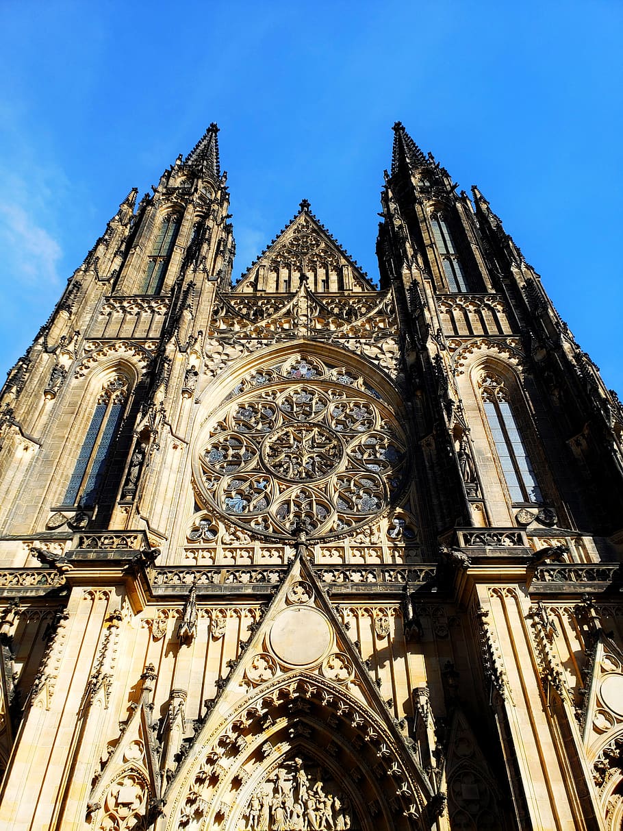 architecture, building, spire, tower, steeple, czech republic HD wallpaper