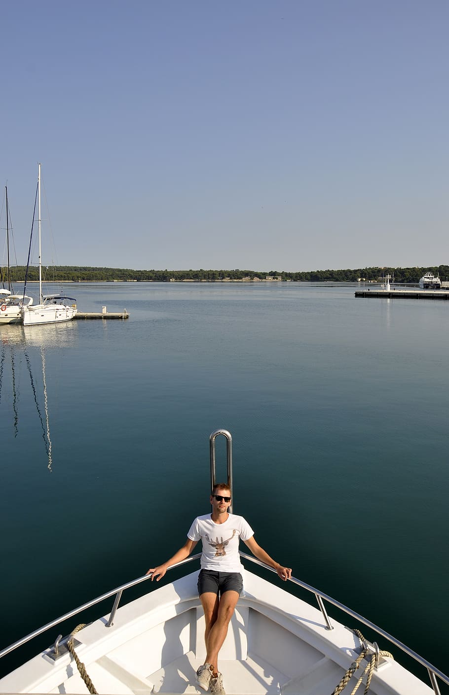 croatia, pula, guy, man, boat, yaht, adriatic, summer, port HD wallpaper