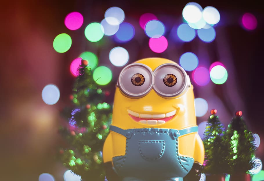 Close-Up Photo of Minion Miniature Toy, blur, bright, colorful, HD wallpaper