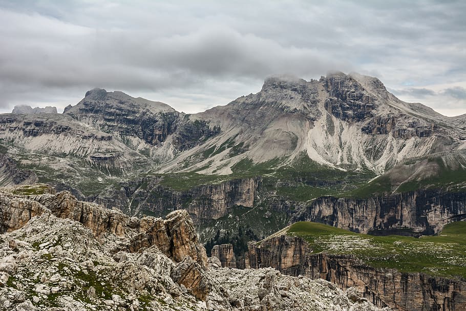 mountains, rocks, landscape, nature, outdoor, mountain top HD wallpaper