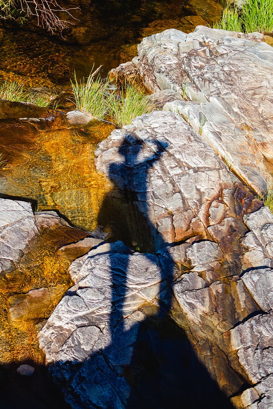 rock, flagstone, slate, nature, water, river, path, walkway HD wallpaper