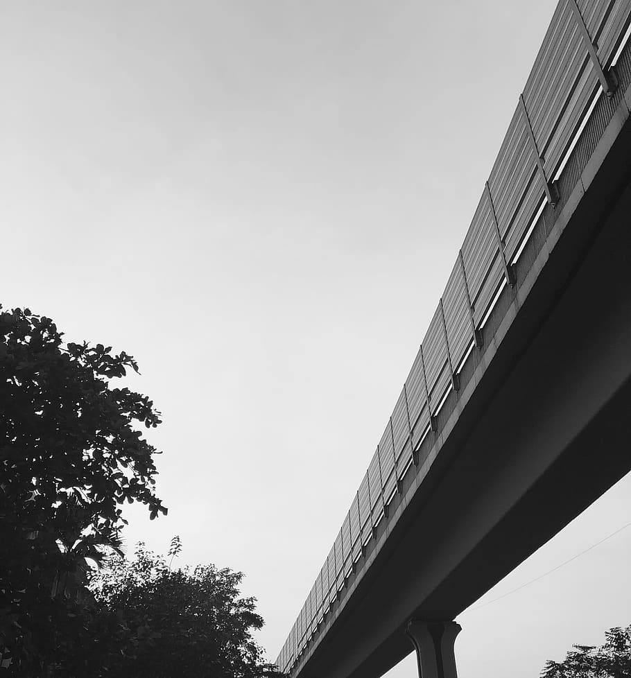 building, thane, mumbai, road, tree, bridge, sky, built structure HD wallpaper