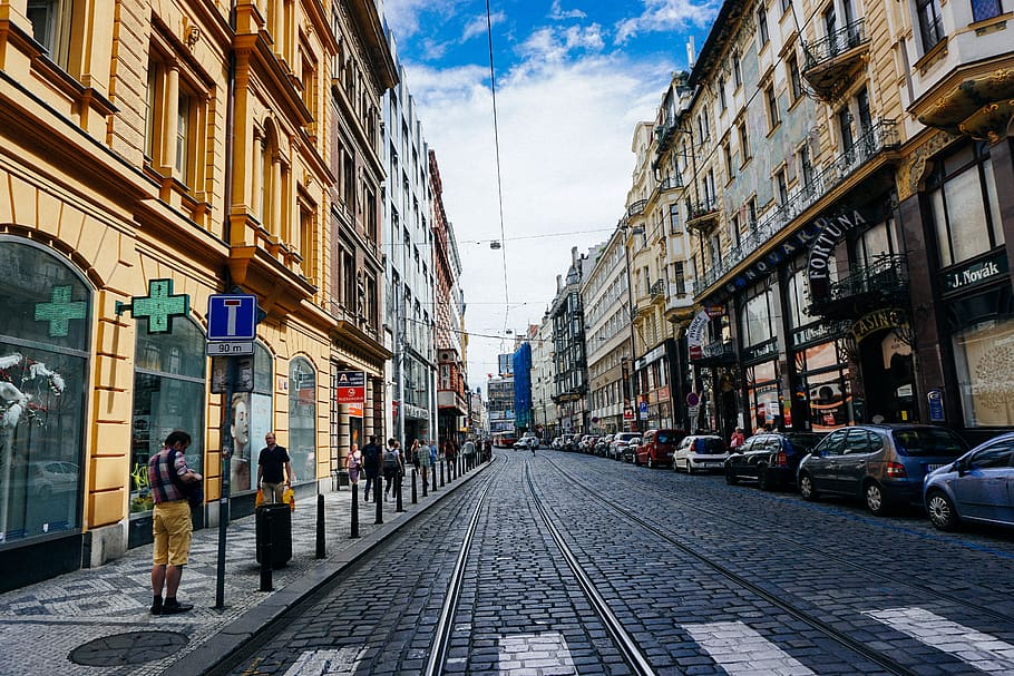 HD wallpaper: prague, czech republic, street, cobblestone, old, town