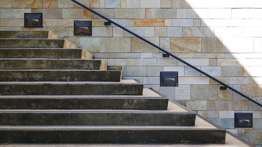 stairs, steps, concrete, staircase, steps and staircases, architecture HD wallpaper