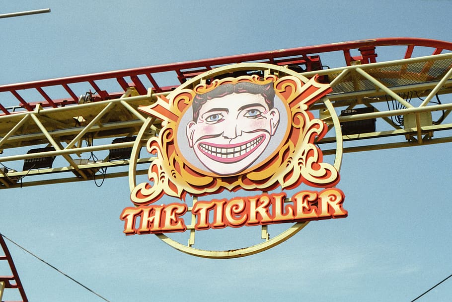 Online crop | HD wallpaper: The Tickler signage, amusement park, theme ...