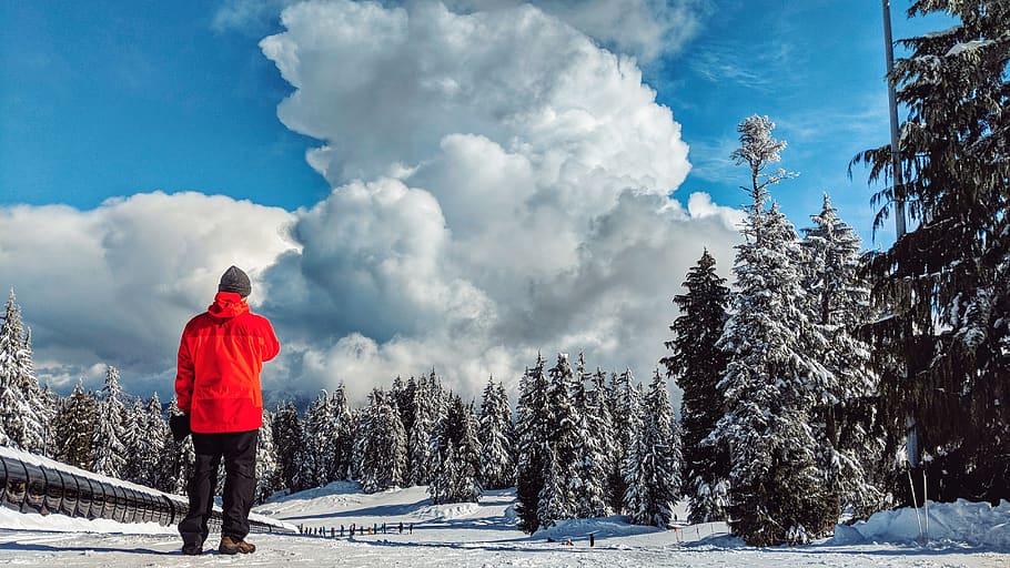 canada, mount seymour, winter, snow, cold temperature, one person HD wallpaper