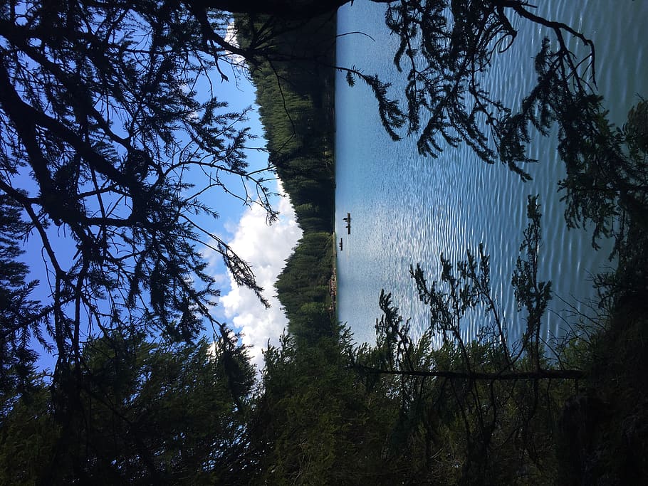 italy, pragser wildsee, sky, trees, lake, lago di braies, prags wildsee, HD wallpaper