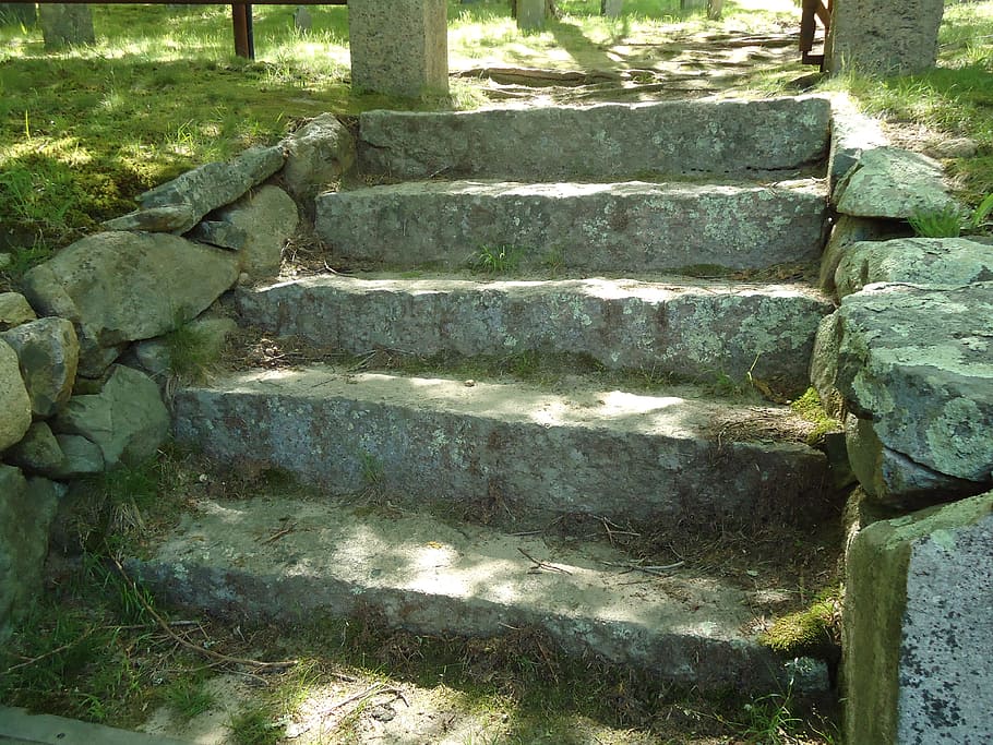 stone, steps, stairs, outside, sunlight, day, no people, solid HD wallpaper