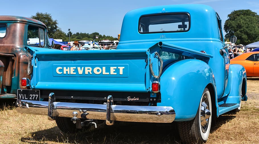 Hd Wallpaper Chevrolet Truck Blue Hot Rod Vehicle Old Retro Pickup Wallpaper Flare