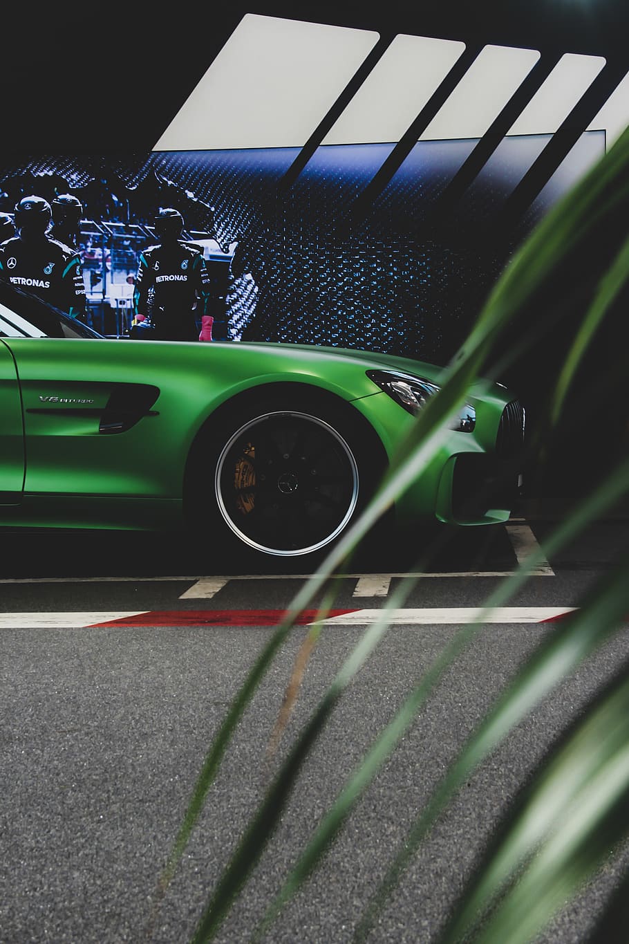 green car, automobile, vehicle, transportation, wheel, machine HD wallpaper