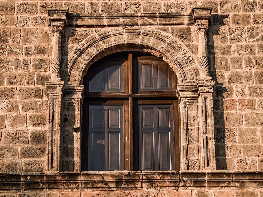window, architecture, medieval, old, building, wall, stone HD wallpaper