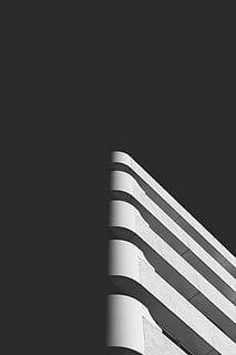 corner side of grey concrete building, modern, architecture, monochrome HD wallpaper