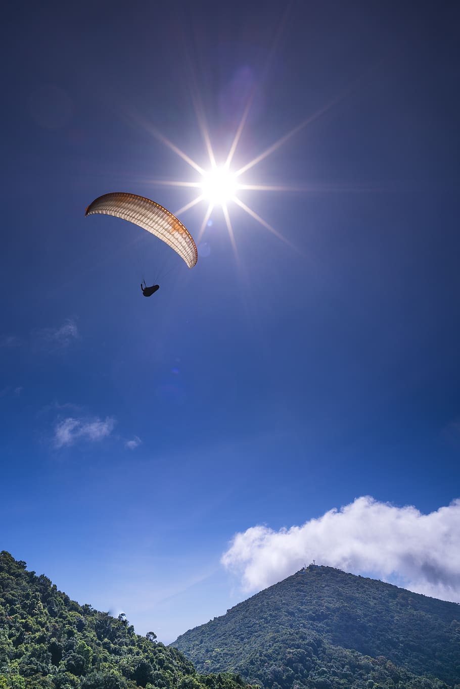 Low Angle Photo Of Person Parachuting, adventure, backlit, high HD wallpaper