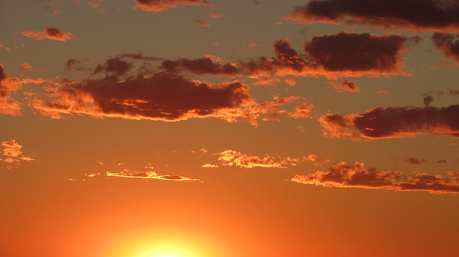 sunset, sky, orange color, cloud - sky, beauty in nature, scenics - nature HD wallpaper