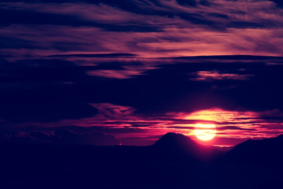 dark, sunset, clouds, background, wallpaper, cloud - sky, beauty in nature HD wallpaper