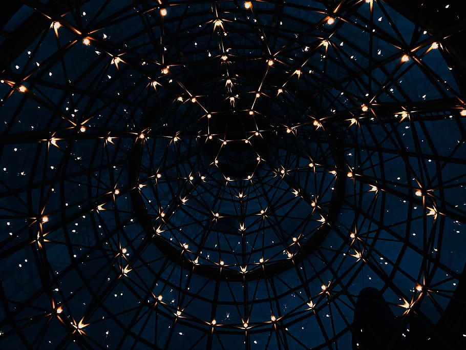 architecture, pattern, low angle view, illuminated, geometric shape HD wallpaper