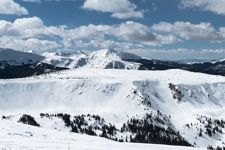 snow-covered mountain under blue sky, outdoors, nature, ice, glacier HD wallpaper