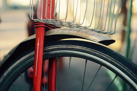 red and grey bicycle, bike, vehicle, transportation, machine HD wallpaper