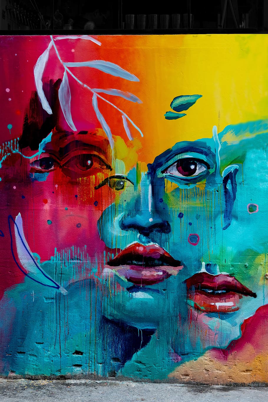 graffiti, graffito, colorful, artists, lisbon, artist quarter HD wallpaper