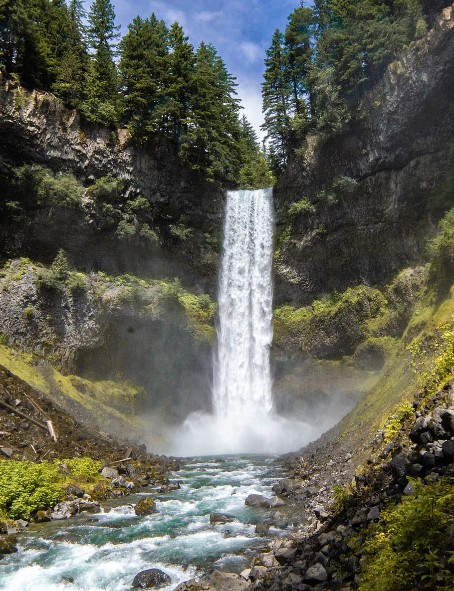 canada, whistler, brandywine falls provincial park, waterfall, HD wallpaper